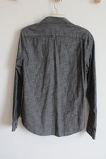 Banana Republic Soft Wash Slim Fit Gray Button Down Shirt | M