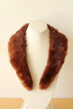 Vintage Brown Fur Collar Wrap or Scarf