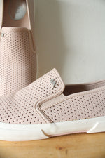 MICHAEL Michael Kors Light Pink Leather Slip-On Shoes | Size 8.5