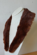 Vintage Brown Fur Collar Wrap or Scarf
