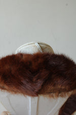 Vintage Brown Fur Collar Wrap or Scarf