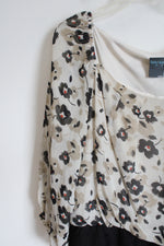 Gabby Skye lack Tan Floral Dress | 18W