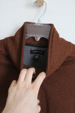 Van Heusen Fleece Lined Brown Pullover Sweatshirt | XL