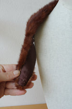 Vintage Brown Fur Collar Wrap or Scarf