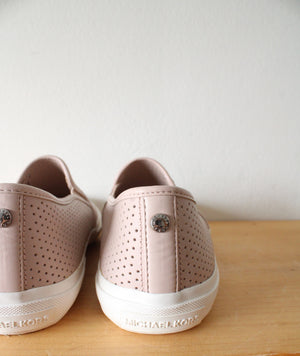 MICHAEL Michael Kors Light Pink Leather Slip-On Shoes | Size 8.5