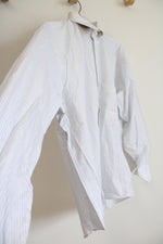 NEW Burberry's White Blue Pinstripe Button Down Shirt | 15 1/2-33