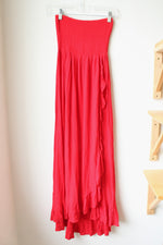 Patrons Of Peace Red Smocked Maxi Dress | XS