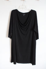 Eileen Fisher Black Cowl Neck Dress | 3X