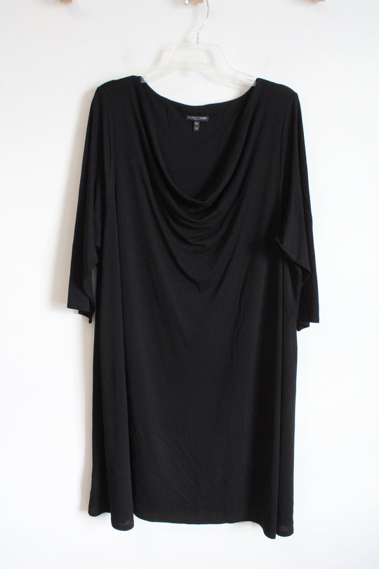 Eileen Fisher Black Cowl Neck Dress | 3X