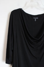 Eileen Fisher Black Cowl Neck Dress | 3X