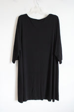 Eileen Fisher Black Cowl Neck Dress | 3X