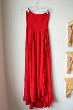 Patrons Of Peace Red Smocked Maxi Dress | XS