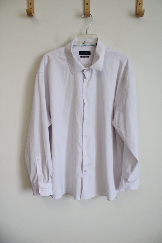 Nautica Regular Fit White Button Down Shirt | 18/18 1/2 - 34/35 XXL