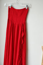 Patrons Of Peace Red Smocked Maxi Dress | XS