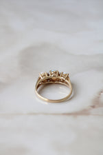 14K Yellow Gold Tri-Stone Opal Ring | Size 9