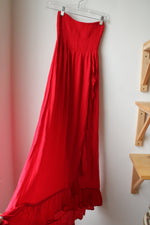 Patrons Of Peace Red Smocked Maxi Dress | XS