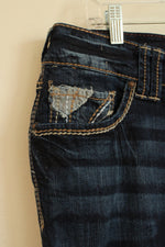 NEW Ariah Jeans Curvy Fit Capris with Tan Stitching | 14