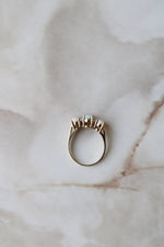 14K Yellow Gold Tri-Stone Opal Ring | Size 9