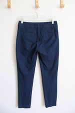 LOFT Marisa Blue & Black Patterned Dress Pants | 2 Petite