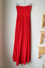 Patrons Of Peace Red Smocked Maxi Dress | XS
