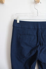 LOFT Marisa Blue & Black Patterned Dress Pants | 2 Petite