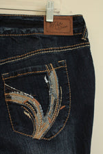 NEW Ariah Jeans Curvy Fit Capris with Tan Stitching | 14