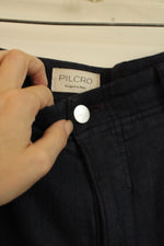 Pilcrow Navy Blue Wide Leg Capris | 32