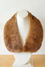 Vintage Light Brown Fur Shawl Wrap Collar