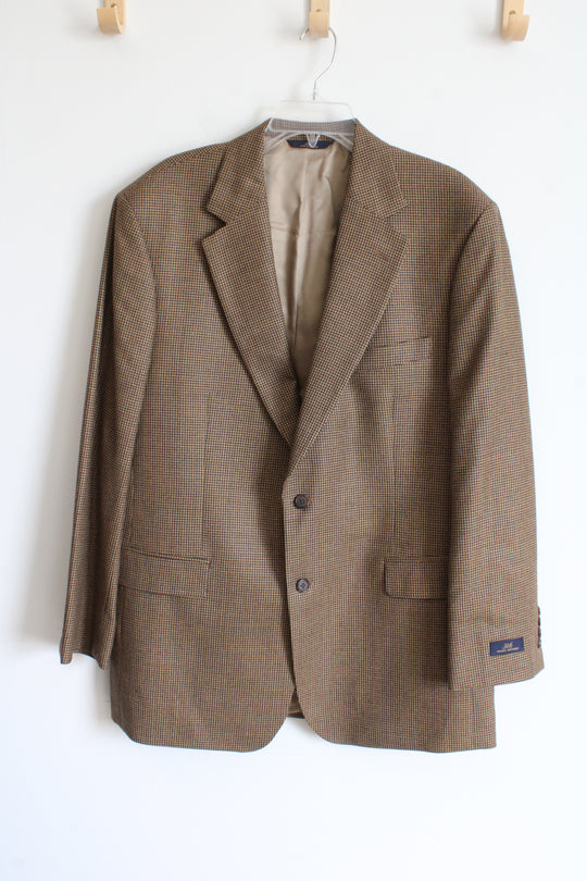 346 Brooks Brothers Brown Houndstooth Blazer | 43