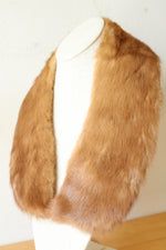 Vintage Light Brown Fur Shawl Wrap Collar