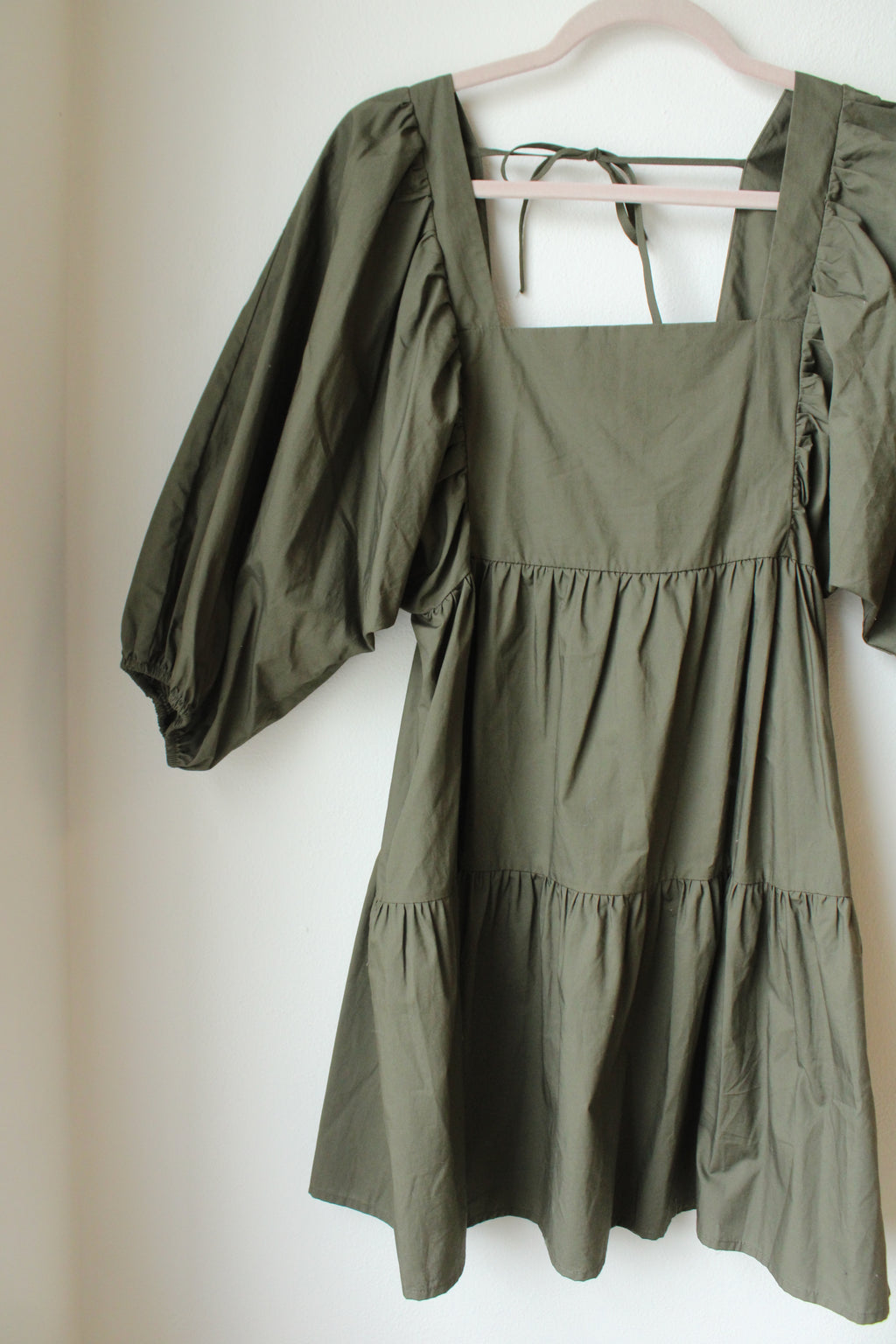 ombre green dress for wedding Tiered Cut-Out Olive Maxi – Reverse Concept main image 1