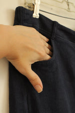 Pilcrow Navy Blue Wide Leg Capris | 32