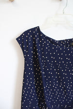 I LE New York Navy & Tan Dotted Sheath Dress | 18W