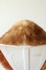 Vintage Light Brown Fur Shawl Wrap Collar
