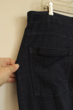 Pilcrow Navy Blue Wide Leg Capris | 32