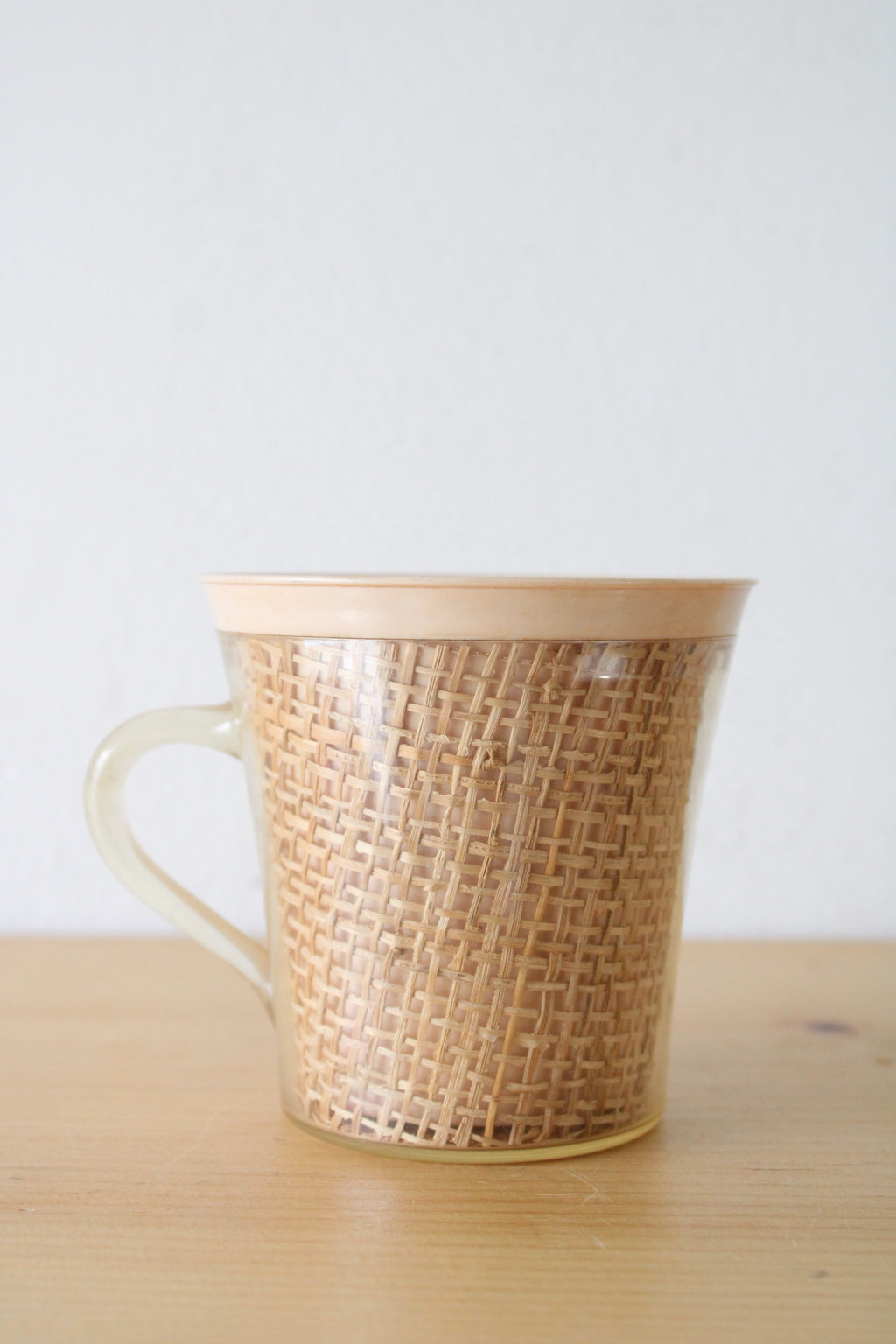Raffia Ware Burlap Woven Plastic Mug