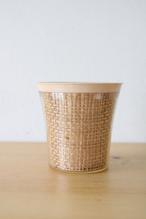 Raffia Ware Burlap Woven Plastic Mug