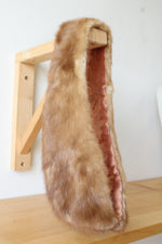 Vintage Light Brown Fur Shawl Wrap Collar