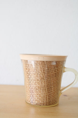 Raffia Ware Burlap Woven Plastic Mug