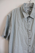 DKNY Green Patterned Short Sleeved Button Down Shirt | 2XL