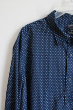 Mix & NY Performance Slim Fit Navy Button Down Shirt | XXL