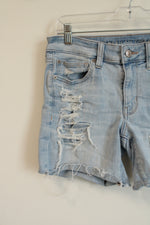 American Eagle Midi Distressed Denim Shorts | 6