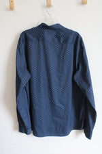 Mix & NY Performance Slim Fit Navy Button Down Shirt | XXL