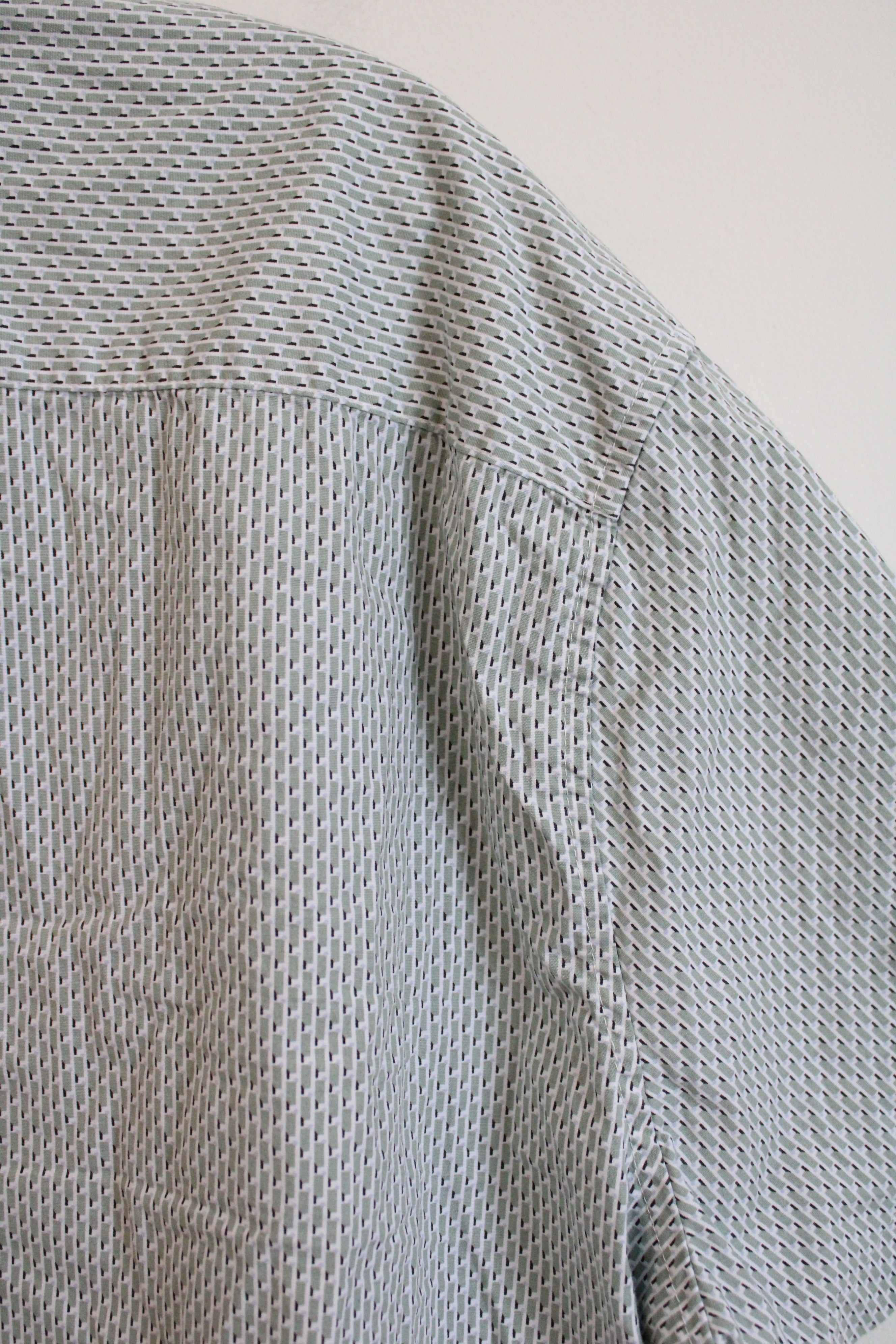 DKNY Green Patterned Short Sleeved Button Down Shirt | 2XL