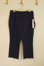 NEW Women With Control Navy Blue Stretch Capris | M