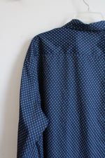 Mix & NY Performance Slim Fit Navy Button Down Shirt | XXL