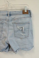 American Eagle Midi Distressed Denim Shorts | 6