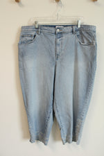 Lane Bryant Eyelet Bottom Crop Jean | 18