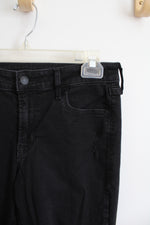 Old Navy Mid Rise Rockstar Super Skinny Black Jeans | 4