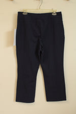 NEW Women With Control Navy Blue Stretch Capris | M